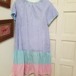 Vintage tiered gingham house dresss M